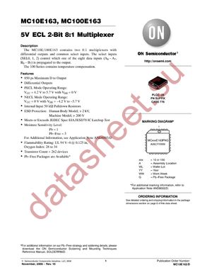 MC100E163FN datasheet  